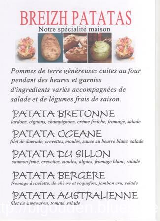 Breizh Patata au Restaurant Bigouden Blues à Armor Pleubian.  22