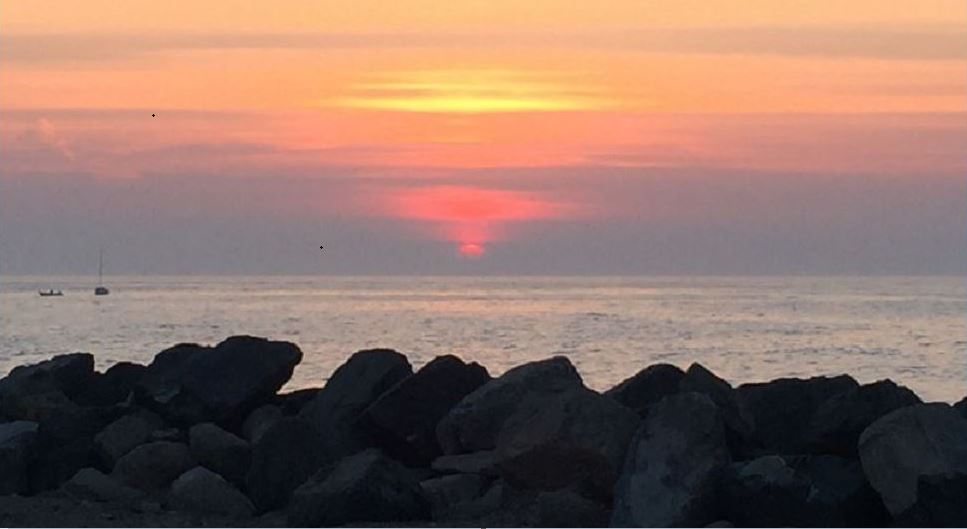 Couché de soleil du restaurant Bigouden Blues.