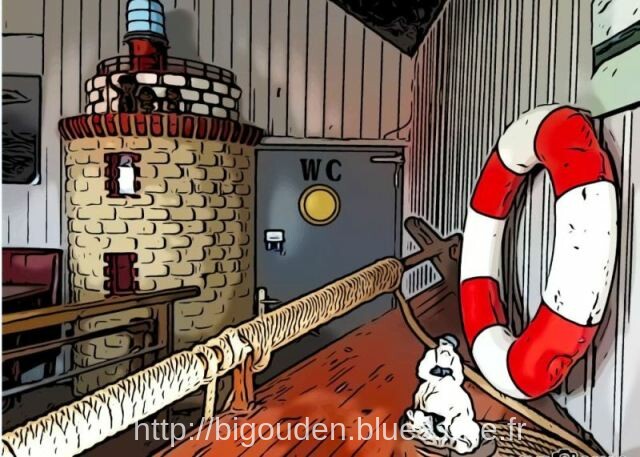 Phare du restaurant Bigouden Blues en Bretagne.